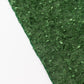 Green shag minky polyester table runner, 12"x108" in size.