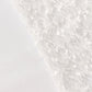 White shag minky polyester table runner, soft texture, elegant decor.