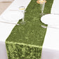 Premium Crushed Velvet 12"x108" Table Runner Dusty Sage Green - Soft & Wrinkle-Resistant Table Linen