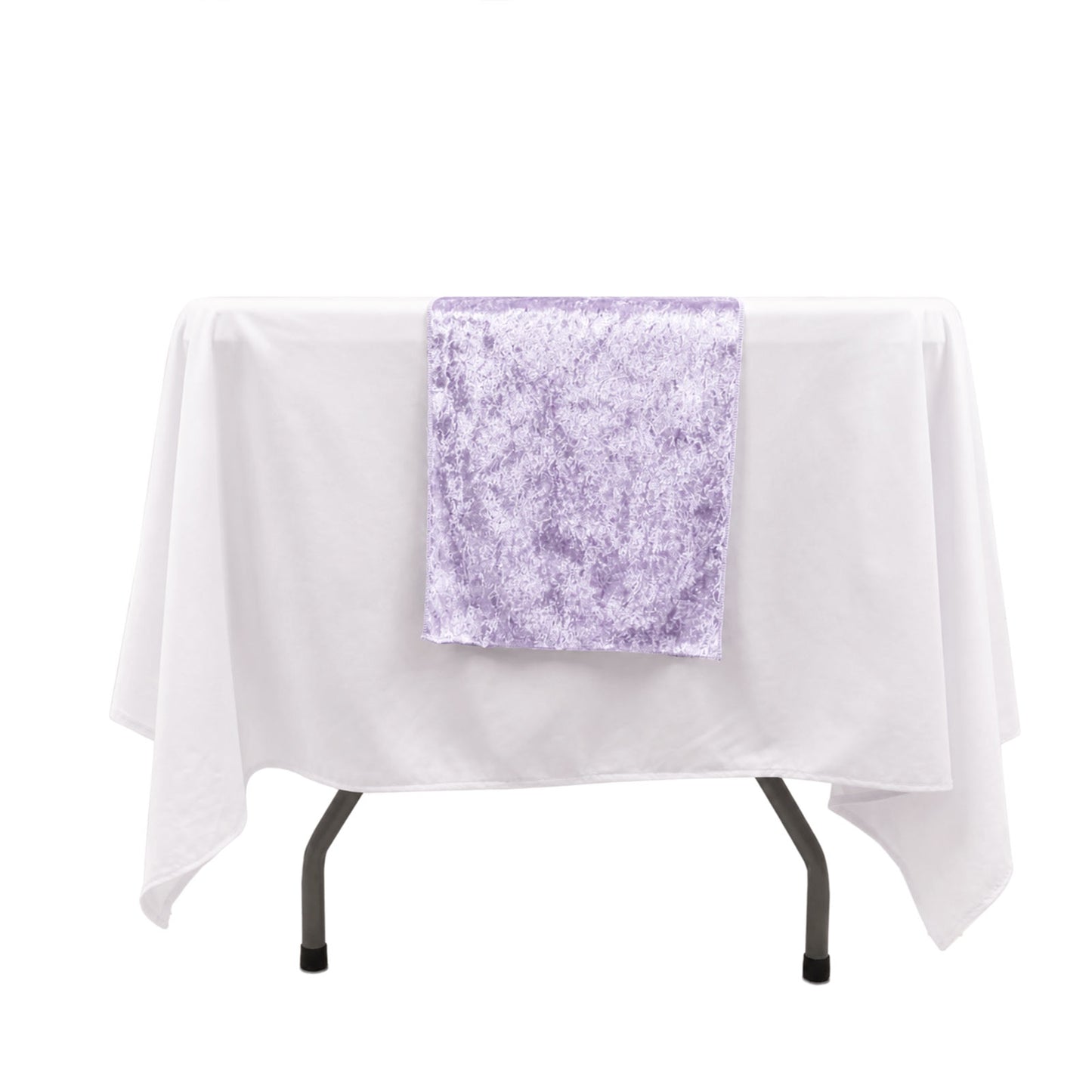 Premium Crushed Velvet 12"x108" Table Runner Lavender Lilac - Soft & Wrinkle-Resistant Table Linen