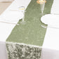 12"x108" Sage Green Premium Crushed Velvet Table Runner - 190GSM