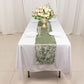 12"x108" Sage Green Premium Crushed Velvet Table Runner - 190GSM
