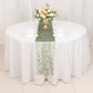 12"x108" Sage Green Premium Crushed Velvet Table Runner - 190GSM