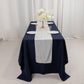 12"x108" White Premium Crushed Velvet Table Runner - 190GSM
