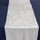 12"x108" White Premium Crushed Velvet Table Runner - 190GSM