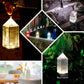Retro LED crystal lantern table lamp in warm white light.