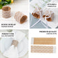 Rustic burlap and lace napkin rings for farmhouse decor.