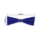 Royal blue metallic shimmer tinsel spandex chair sash with dimensions.