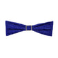 Royal blue metallic shimmer tinsel spandex chair sashes.