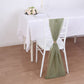 5 Pack Dusty Sage Green DIY Designer Chiffon Chair Sashes - 22"x78"