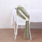 5 Pack Dusty Sage Green DIY Designer Chiffon Chair Sashes - 22"x78"