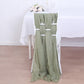 5 Pack Dusty Sage Green DIY Designer Chiffon Chair Sashes - 22"x78"