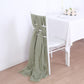 5 Pack Dusty Sage Green DIY Designer Chiffon Chair Sashes - 22"x78"