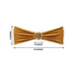 5 Pack | Gold Spandex Stretch Chair Sashes with Silver Diamond Ring Slide Buckle | 5"x14"
