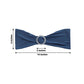 5 Pack | Navy Blue Spandex Stretch Chair Sashes with Silver Diamond Ring Slide Buckle | 5"x14"