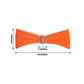 5 Pack | Orange Spandex Stretch Chair Sashes with Silver Diamond Ring Slide Buckle | 5"x14"