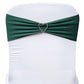 5 Pack Hunter Emerald Green Spandex Stretch Chair Sashes Bands Heavy Duty with Two Ply Spandex - 5"x12"