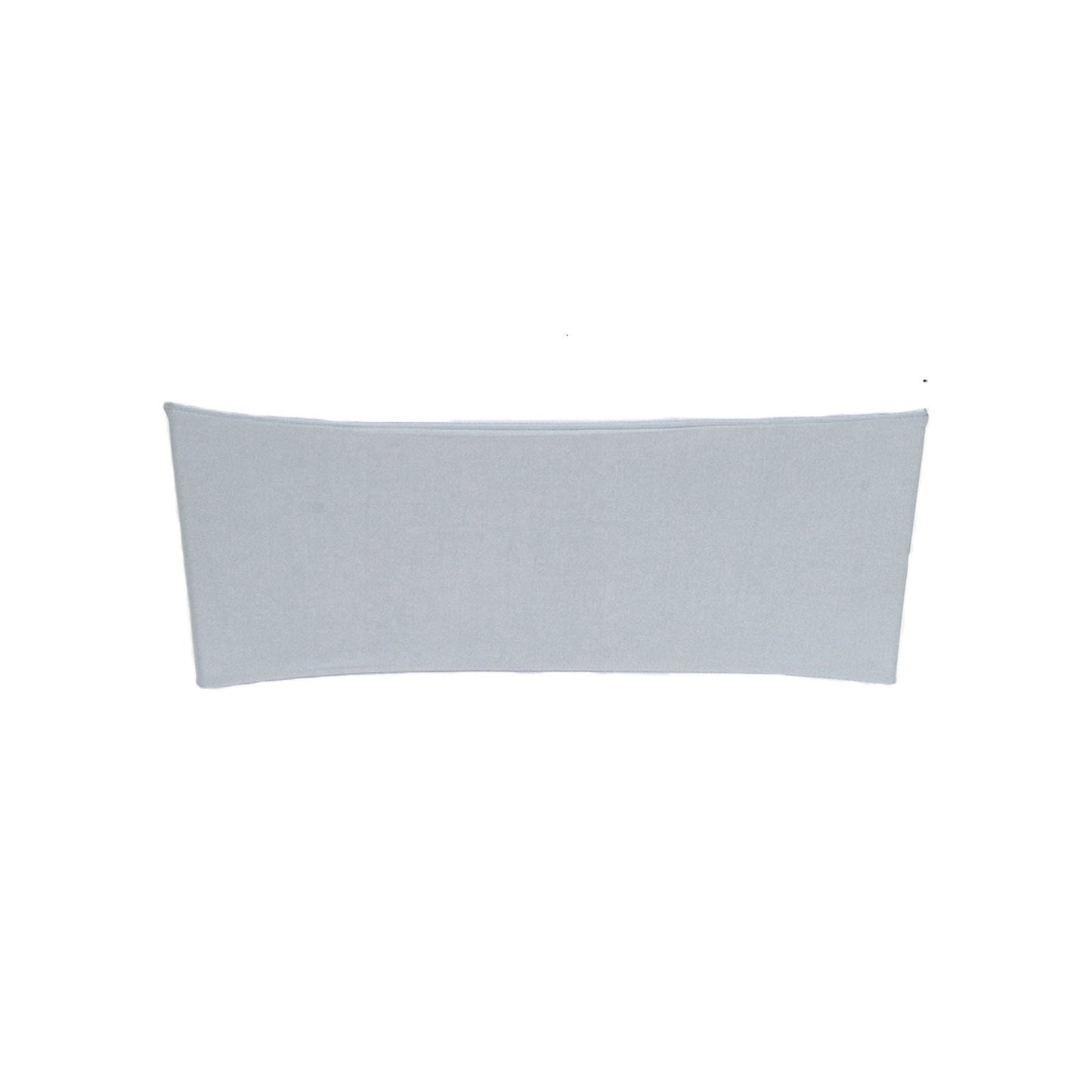 5 Pack Silver Spandex Stretch Chair Sashes Bands Heavy Duty with Two Ply Spandex - 5"x12"