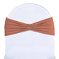 5 Pack Terracotta Spandex Stretch Chair Sashes Bands Heavy Duty with Two Ply Spandex - 5"x12"
