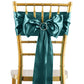 5 Pack | Peacock Teal Satin Chair Sashes - 6"x106"