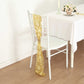 5 Pack Gold Tulle Wedding Chair Sashes with Leaf Vine Embroidered Sequins - 6"x88"