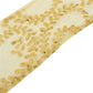 5 Pack Gold Tulle Wedding Chair Sashes with Leaf Vine Embroidered Sequins - 6"x88"