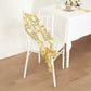 5 Pack Gold Tulle Wedding Chair Sashes with Leaf Vine Embroidered Sequins - 6"x88"