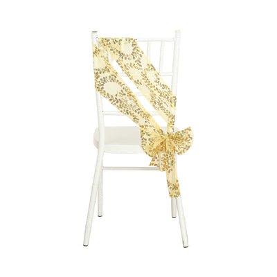Glamorous Gold Tulle Chair Sashes
