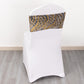 5 Pack Black Gold Wave Chair Sash Bands With Embroidered Sequins