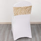 5 Pack Champagne Wave Chair Sash Bands With Embroidered Sequins