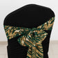 Hunter emerald green and gold wave embroidered sequin chair sash.