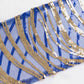 5 Pack 6"x88" Royal Blue Gold Wave Embroidered Sequin Mesh Chair Sashes