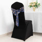 5 Pack 6"x88" Royal Blue Gold Wave Embroidered Sequin Mesh Chair Sashes