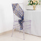 5 Pack 6"x88" Royal Blue Gold Wave Embroidered Sequin Mesh Chair Sashes