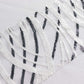 White and black wave embroidered sequin chair sashes, 5 pack.