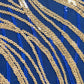 5 Pack Royal Blue Gold Wave Chair Sash Bands With Embroidered Sequins