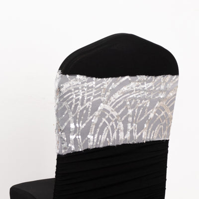 Versatile Use of Silver Wave Chair Sash Bands