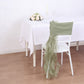 Dusty Sage Green Chiffon Curly Chair Sash