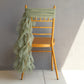 Dusty Sage Green Chiffon Curly Chair Sash