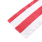 Red and white stripe satin chair sashes, 6"x108", 5 pack.