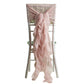 1 Set Dusty Rose Chiffon Hoods With Ruffles Willow Chiffon Chair Sashes