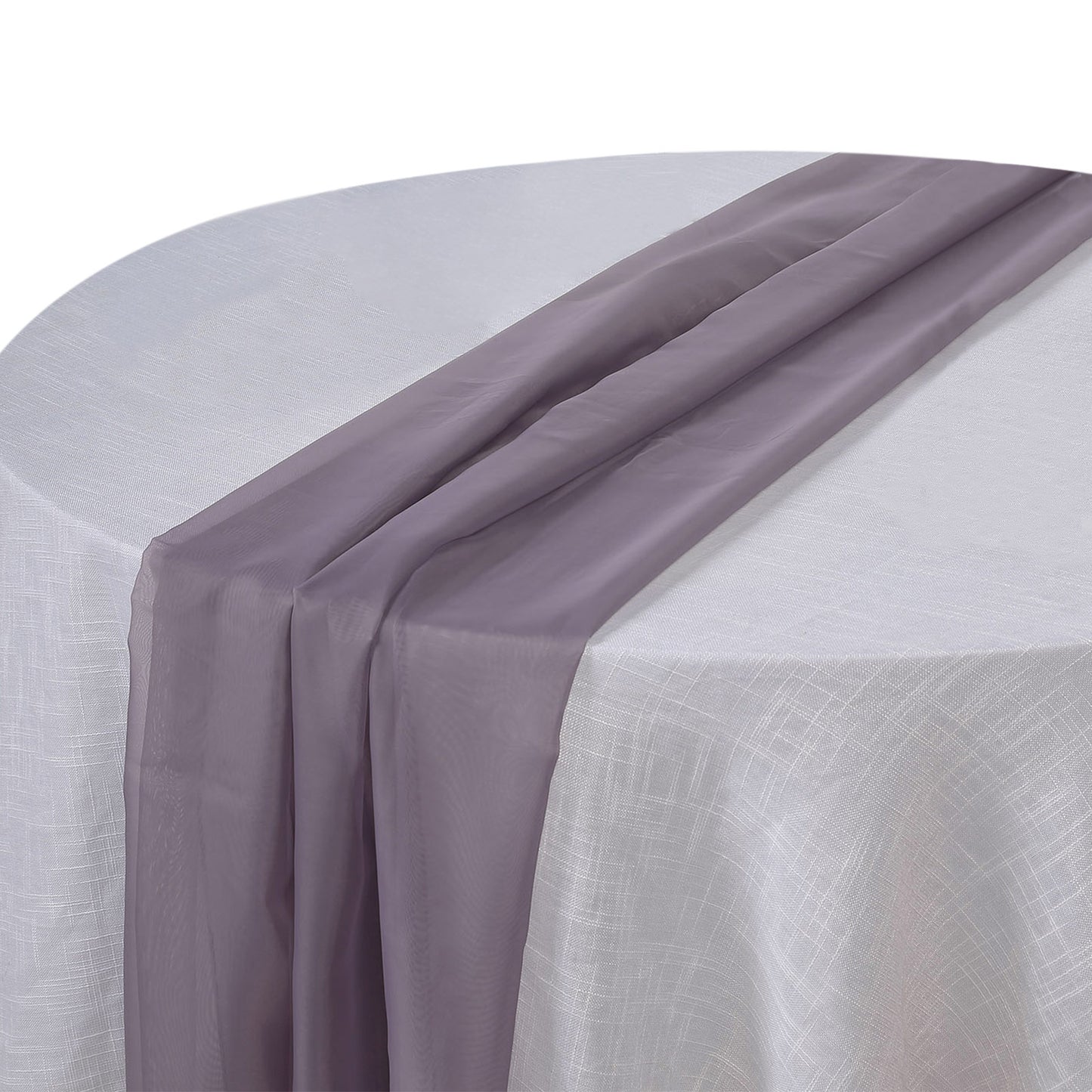 6ft Violet Amethyst Premium Chiffon Table Runner