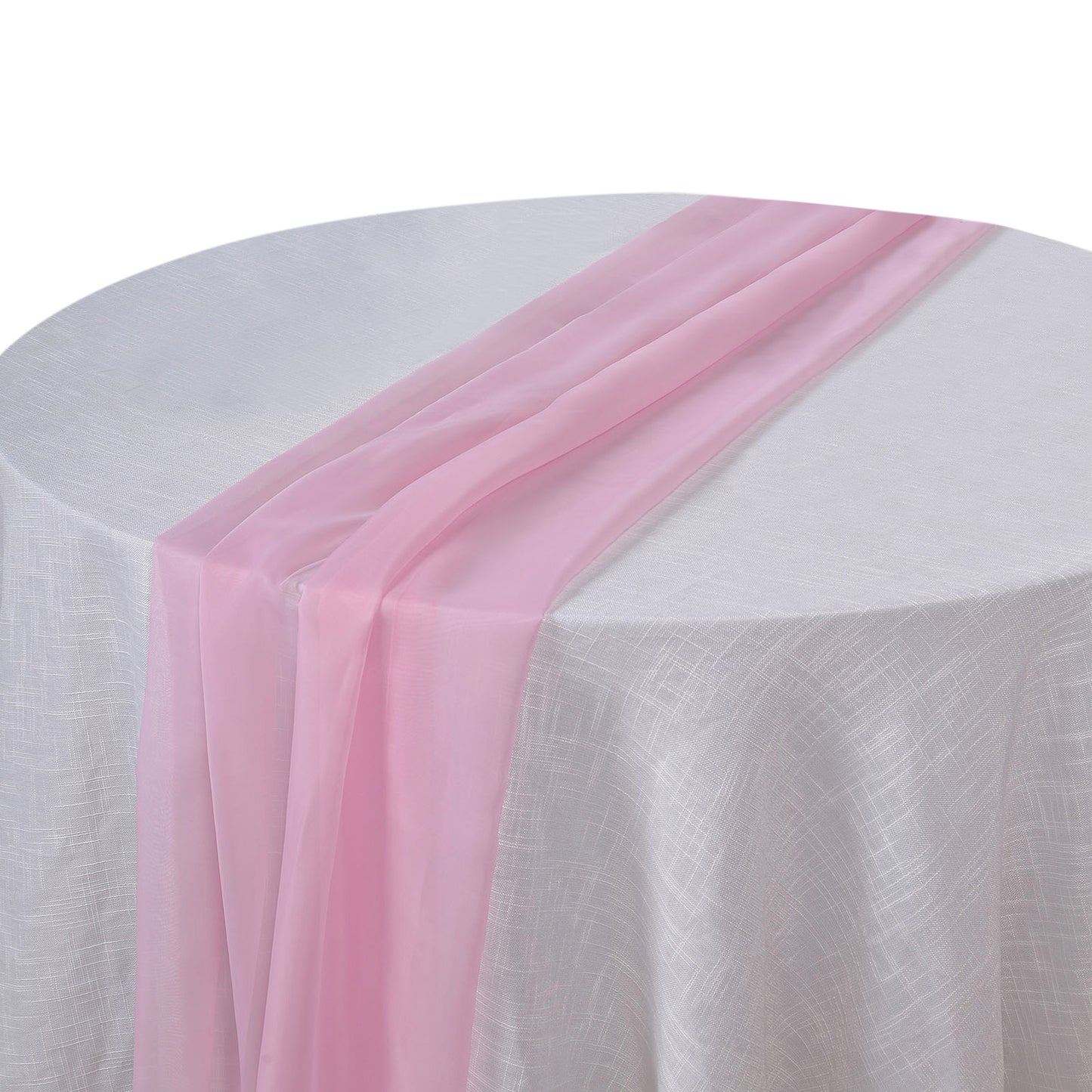 6ft Pink Premium Chiffon Table Runner