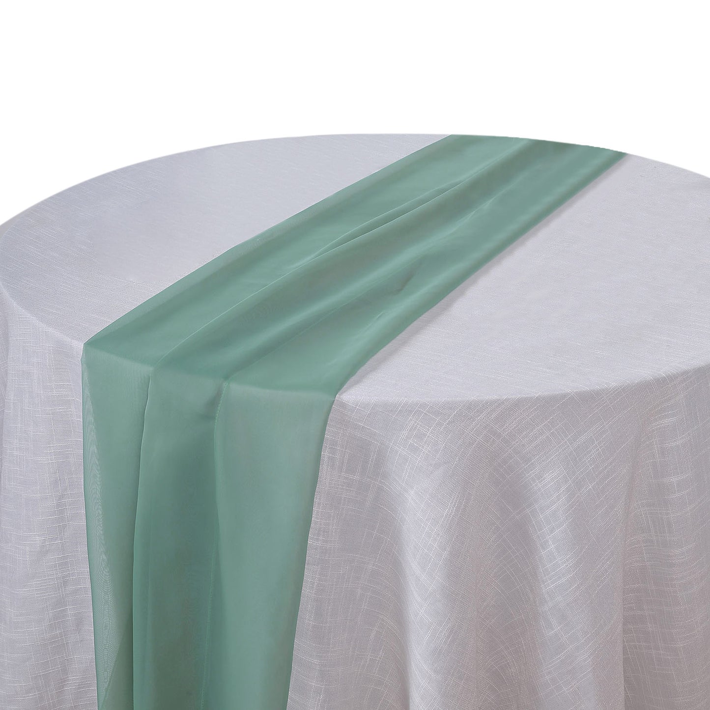 6ft Eucalyptus Sage Premium Chiffon Table Runner