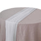 6ft White Chiffon Table Runner