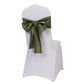 5 Pack Dusty Sage Green Accordion Crinkle Taffeta Chair Sashes - 6"x106"