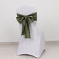 5 Pack Dusty Sage Green Accordion Crinkle Taffeta Chair Sashes - 6"x106"