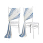 20-Pack Sheer Chair Drape Decor in Dusty Blue and Ivory – 9ft Shimmer Sash, Wrinkle-Free