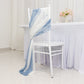 20-Pack Sheer Chair Drape Decor in Dusty Blue and Ivory – 9ft Shimmer Sash, Wrinkle-Free