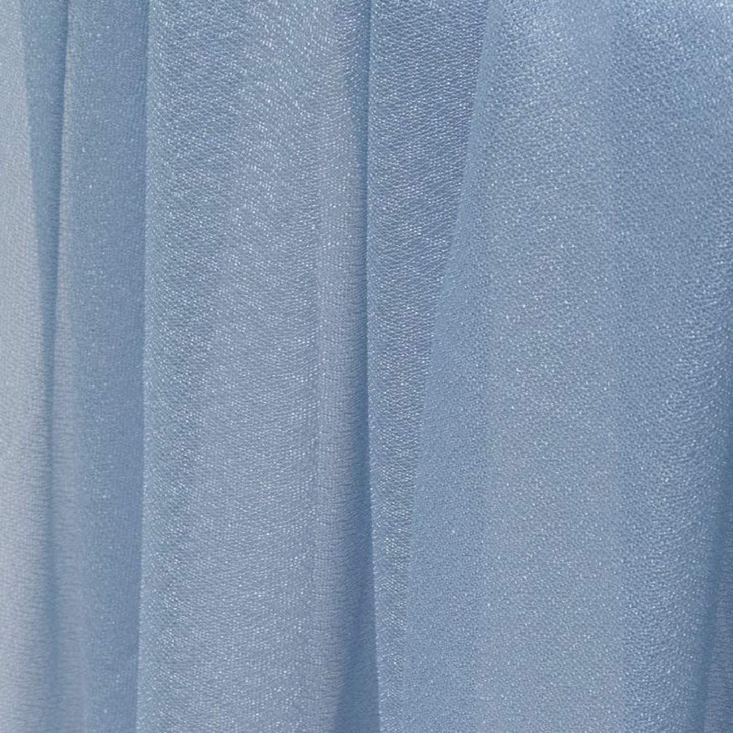Dusty blue sheer table runners with a shimmer effect. #whtbkgd
